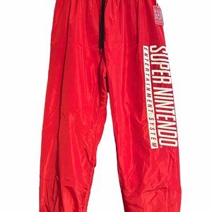 Forever 21 Licensed Super Nintendo SNES Red Wind Pants Size Medium NWT RARE